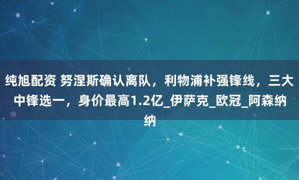 纯旭配资 努涅斯确认离队，利物浦补强锋线，三大中锋选一，身价最高1.2亿_伊萨克_欧冠_阿森纳